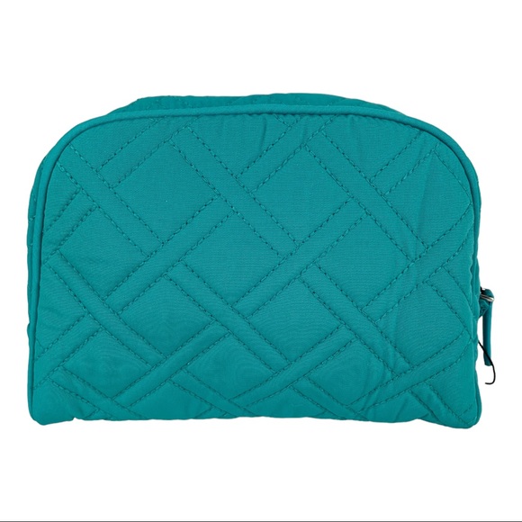 Vera Bradley Medium Zip Cosmetic Turquoise Sea - Picture 4 of 14
